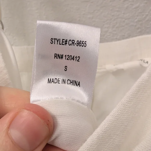 Women's White Jumpsuit with Button Detail - Picture 5 of 9